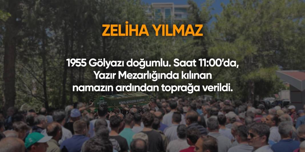 Konya'da bugün vefat edenler | 17 Eylül 2024 11